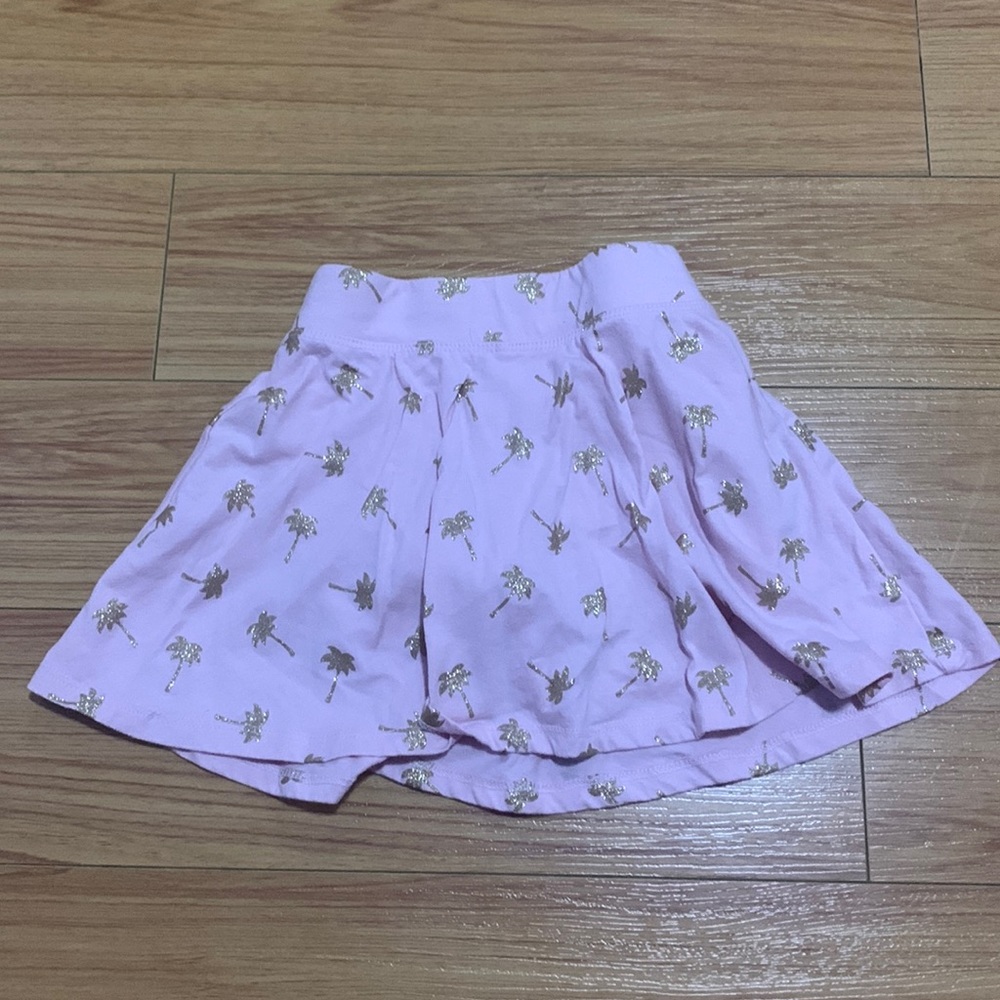 Girls gold sparkly palm tree skirt